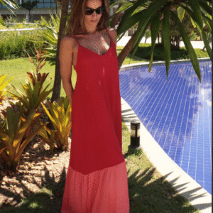 Vestido Longo Bicolor
