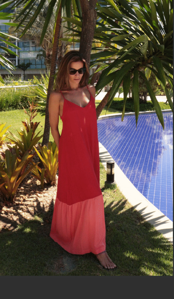 Vestido Longo Bicolor