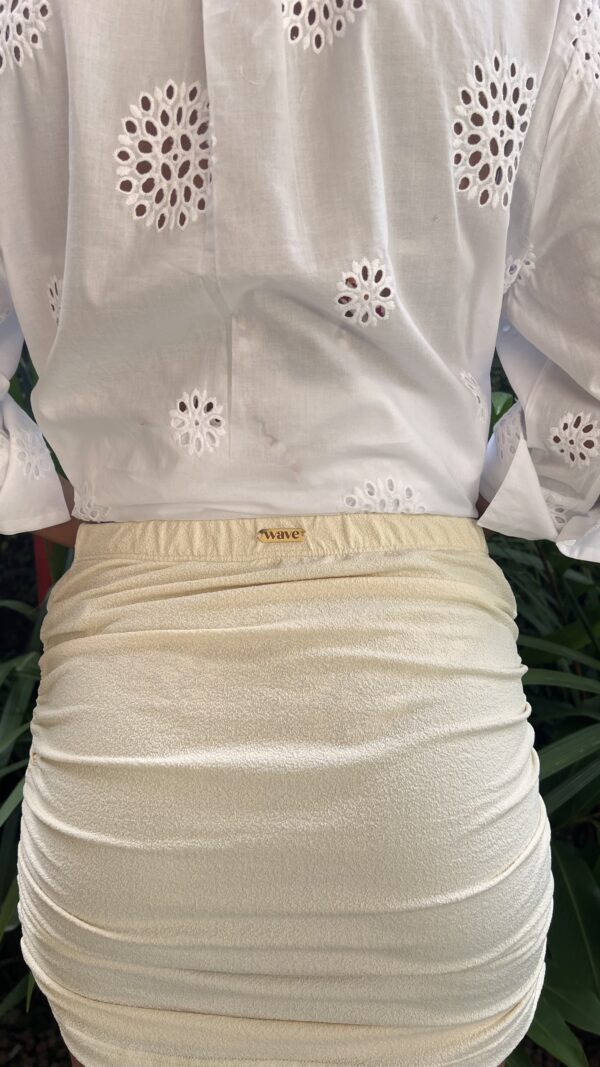 Saia Off White Drapeada - Imagem 3