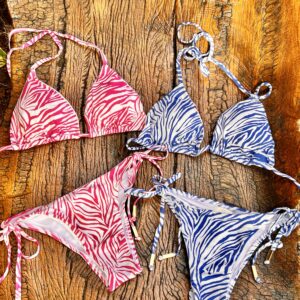 Biquíni Zebra Pink e Azul