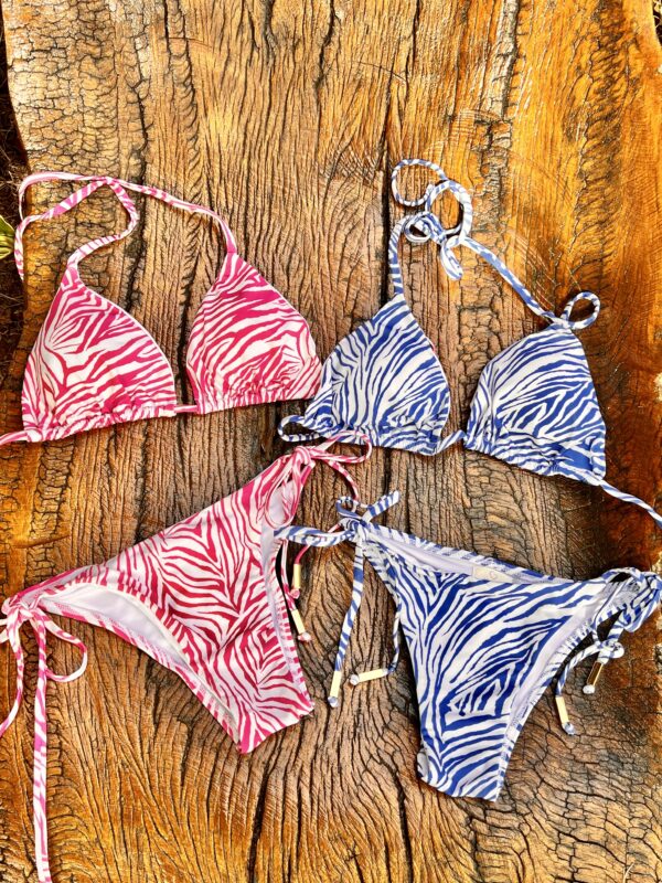 Biquíni Zebra Pink e Azul
