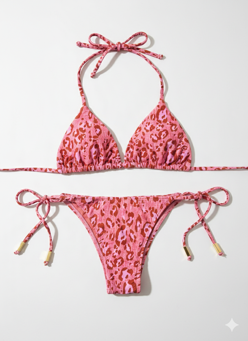 Biquíni Animal Print Rosa - Imagem 2